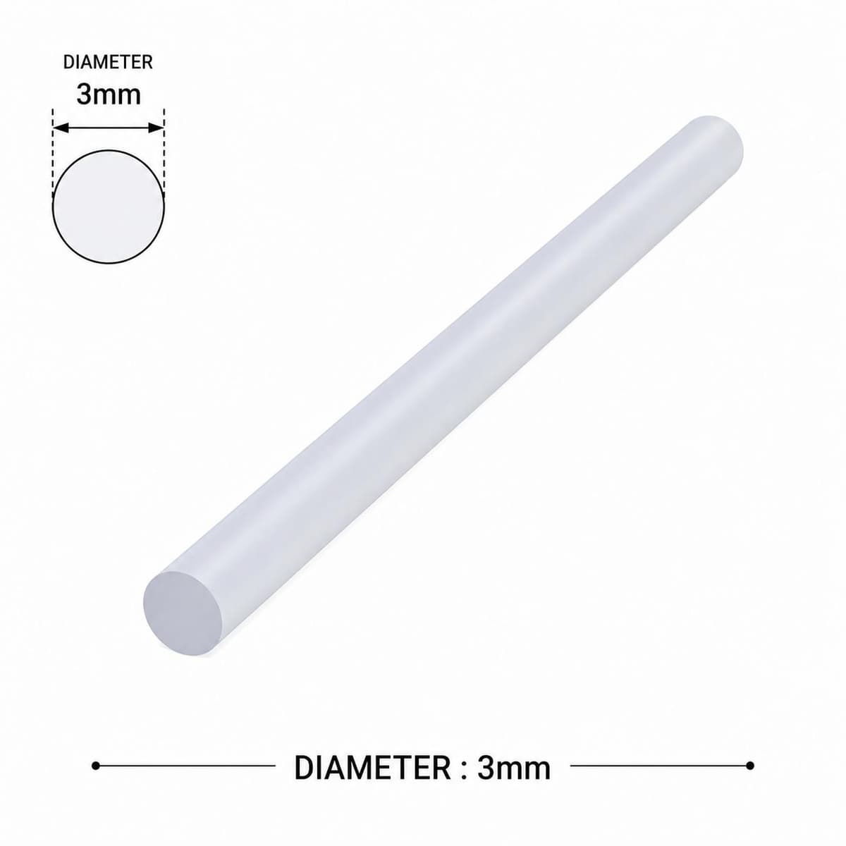 Nd:YAG Crystal Rod 3mm