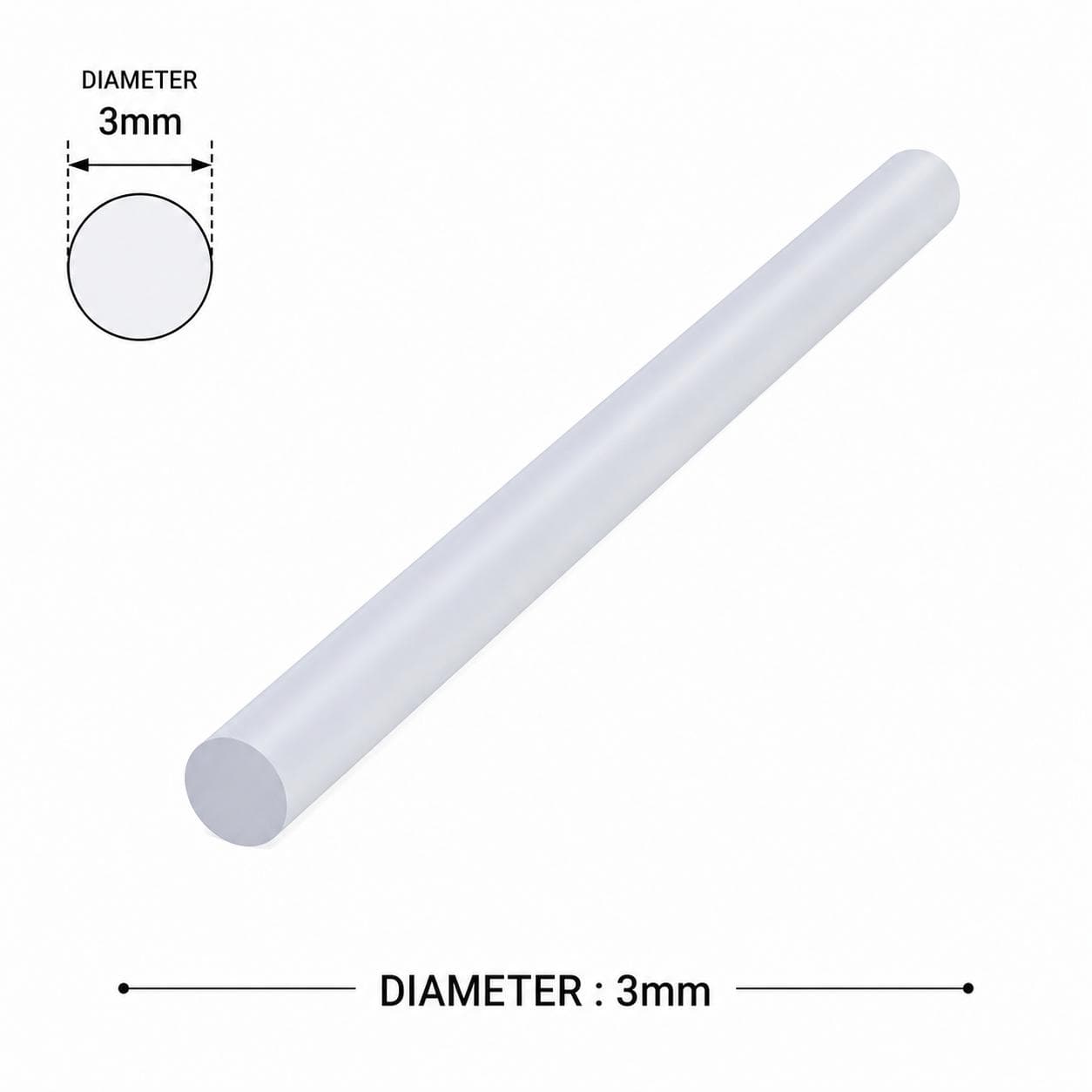 Nd:YAG Crystal Rod 3mm - image 1